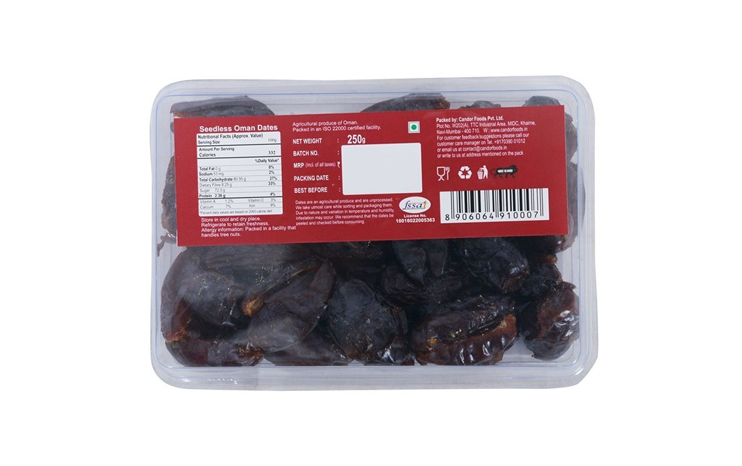 Carnival Seedless Oman Dates    Plastic Container  250 grams